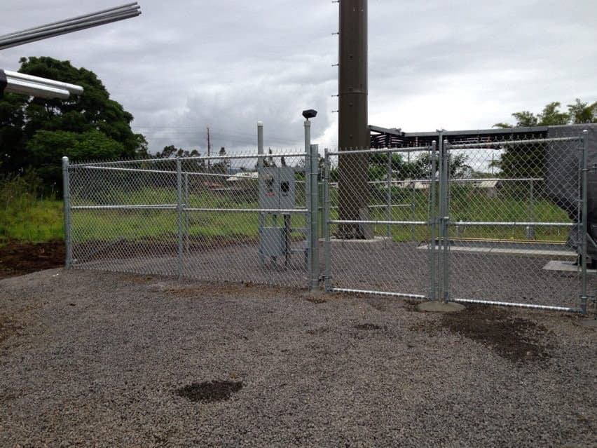 Chain link commercial — On The Line Fencing project, Big Island, Hawaii